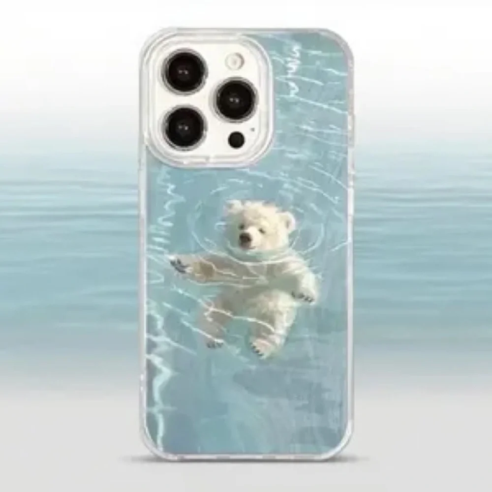 Polar Bear Aesthetic iPhone 13 Pro Max Case Cute Arctic Bear Like New